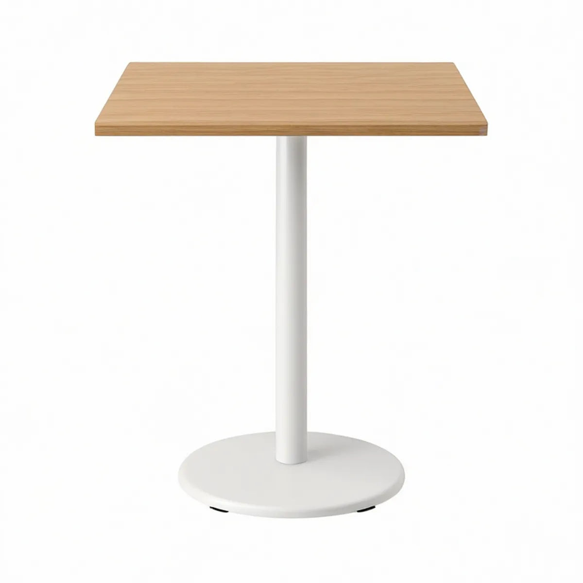 Stół barowy kwadratowy 70 x 70 x 75 cm MDF jasny dąb/biały